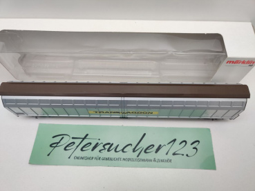 Märklin H0 AC 48030 Schiebewandwagen "Transwaggon" Habins12 / NEM / DB / OVP weiß