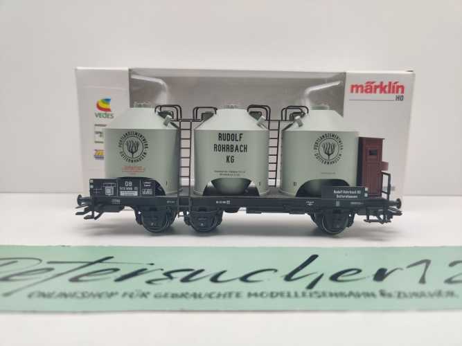 Märklin H0 AC 48260 Zementwagen Staubgutwagen "Rudolf Rohrbach KG" NEM / DB / OVP