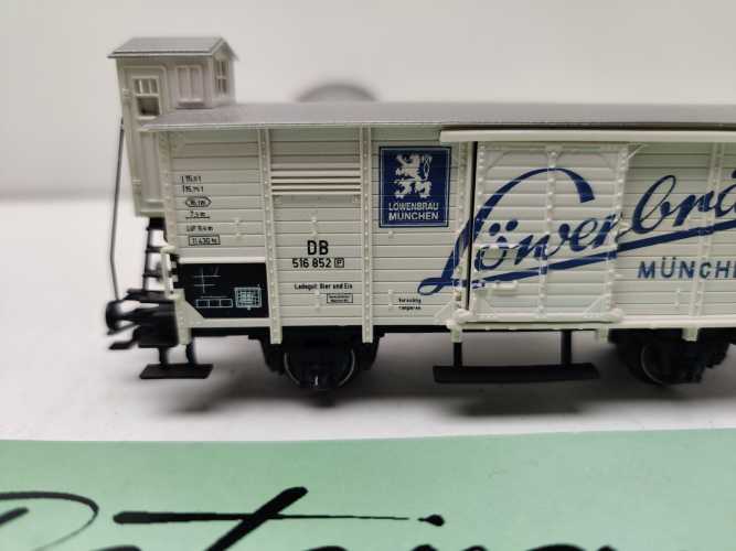 Märklin H0 AC 48303  Bierwagen Bremserhaus "Löwenbräu" G10 / Sound / NEM / DB, [P]