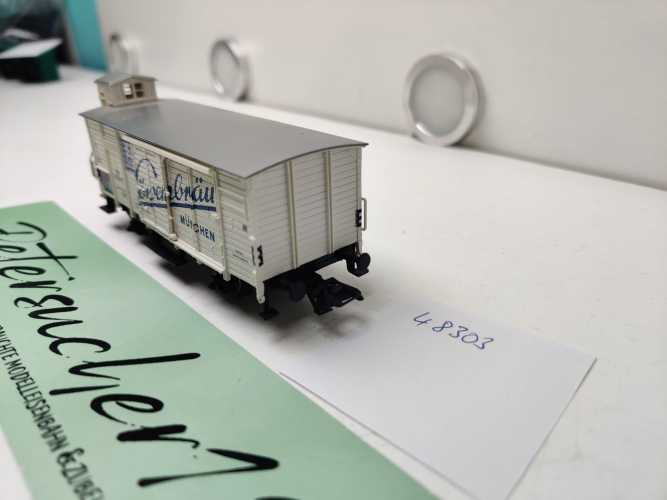 Märklin H0 AC 48303  Bierwagen Bremserhaus "Löwenbräu" G10 / Sound / NEM / DB, [P]