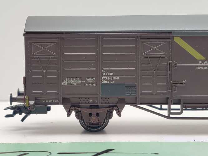 Märklin H0 AC 4831 gedeckter Güterwagen Postbeiwagen Gbss-vx / NEM / ÖBB