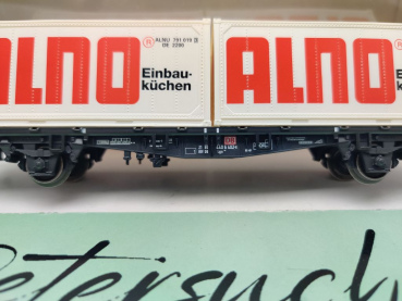 Märklin H0 AC 48501 Containertragwagen "Alno" Lgjs / NEM / DB / OVP weiß