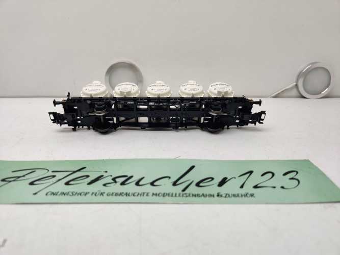 Märklin H0 AC 48535 / zweiachsiger Behälter-Tragwagen der Bauart Lbgjs 598 / Weinstephan / DB
