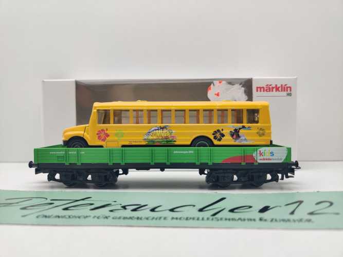 Märklin H0 AC 48613 Kids Club JW'13 "Looney Tunes" Niederbordwg + US-Bus / OVP weiß