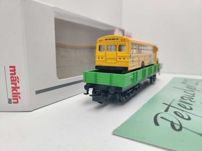Märklin H0 AC 48613 Kids Club JW'13 "Looney Tunes" Niederbordwg + US-Bus / OVP weiß