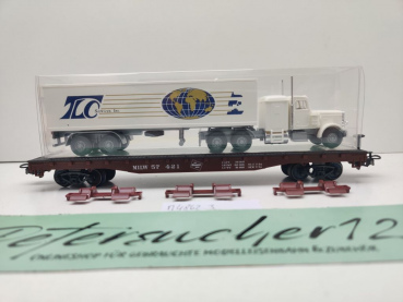 Märklin H0 AC 4862-3 US Flat Car & 1 US Truck aus Set / MILW