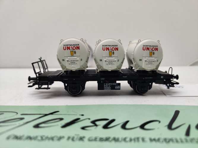 Märklin H0 AC 48635 / zweiachsigen Behälter-Tragwagens der Bauart Lgns / DB AG