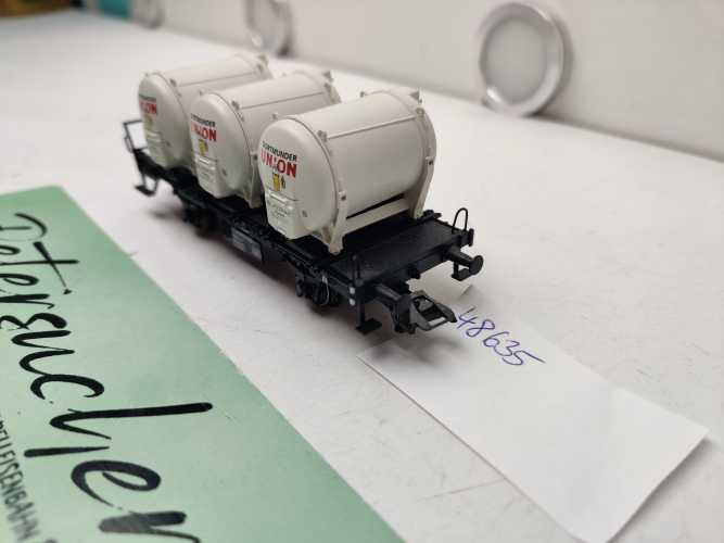 Märklin H0 AC 48635 / zweiachsigen Behälter-Tragwagens der Bauart Lgns / DB AG