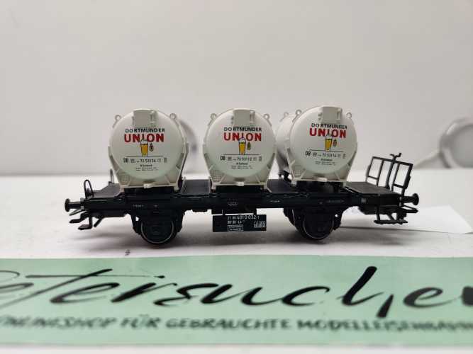 Märklin H0 AC 48635 / zweiachsigen Behälter-Tragwagens der Bauart Lgns / DB AG