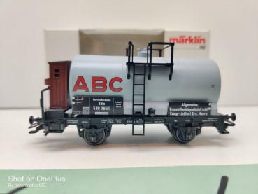 Märklin H0 AC 4870 Kesselwagen "ABC" / NEM / Privat, DRG / OVP weiß