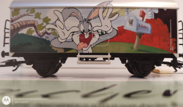 Märklin H0 AC 48704 gedeckter Güterwagen "Looney Tunes" / 1.FC JW 2004 / OVP weiß