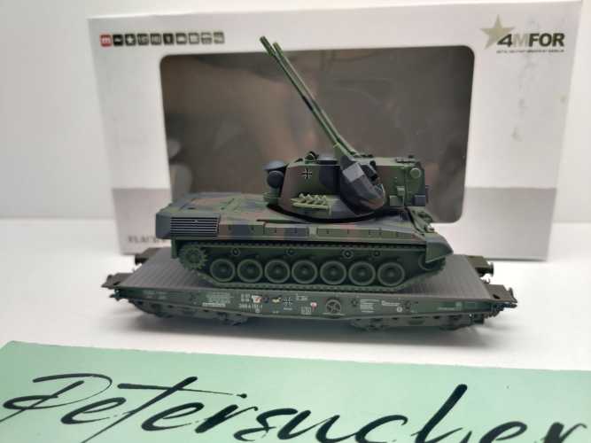 Märklin H0 48712 4MFOR Panzertransport "Gepard" Rlmmps650 / NEM / BW, DB / OVP