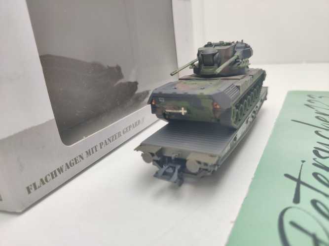 Märklin H0 48712 4MFOR Panzertransport "Gepard" Rlmmps650 / NEM / BW, DB / OVP