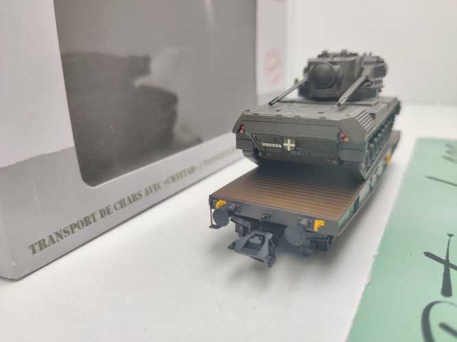 Märklin H0 48716 4MFOR Panzertransport "Cheetah" Slmmp / NEM / SNCB, NMBS / OVP