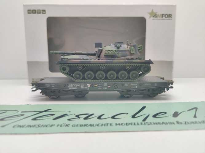 Märklin H0 48727 4MFOR Bahntransport "Kampfpanzer m48G" Rlmmps651 / NEM / BW, DB / OVP