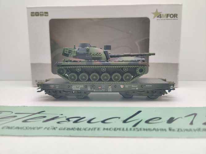 Märklin H0 48727 4MFOR Bahntransport "Kampfpanzer m48G" Rlmmps651 / NEM / BW, DB / OVP