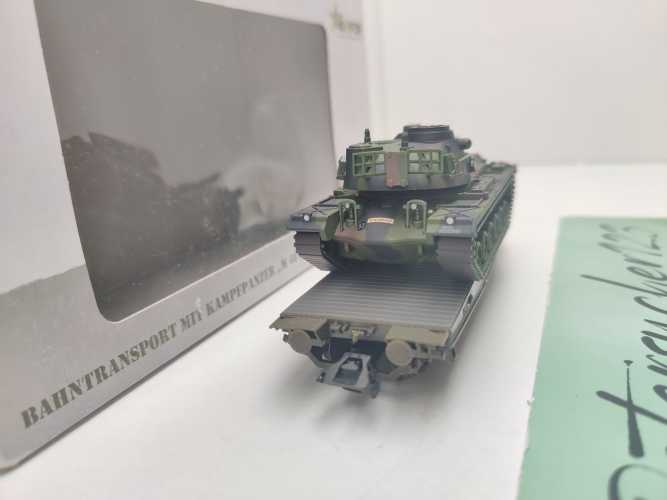Märklin H0 48727 4MFOR Bahntransport "Kampfpanzer m48G" Rlmmps651 / NEM / BW, DB / OVP