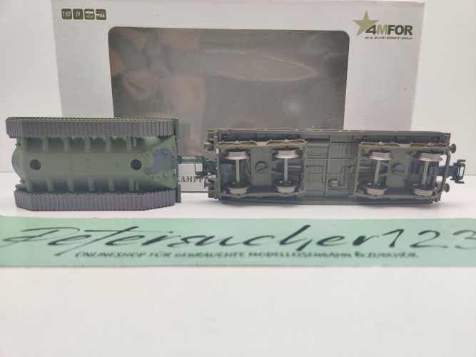 Märklin H0 48727 4MFOR Bahntransport "Kampfpanzer m48G" Rlmmps651 / NEM / BW, DB / OVP