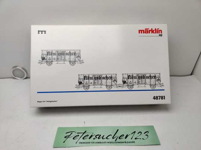 Märklin H0 AC 48781 / 3-teilige Güterwagen-Set „Königsbacher“ / DB / Ep.III / OVP