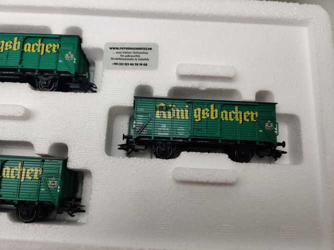 Märklin H0 AC 48781 / 3-teilige Güterwagen-Set „Königsbacher“ / DB / Ep.III / OVP