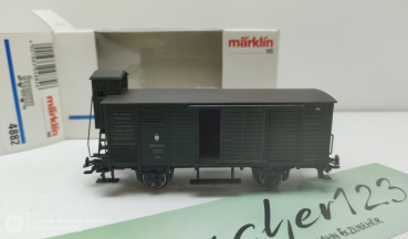 Märklin H0 4882 Gedeckter Güterwagen mit Bremserhaus 31095 München / DR / OVP