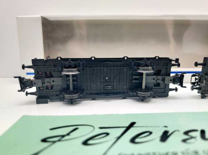Märklin H0 AC 48840 Drehschemel-Wagenpaar mit Holz / NEM / DRG / OVP weiß