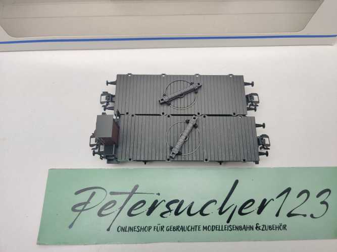 Märklin H0 AC 48840 Drehschemel-Wagenpaar mit Holz / NEM / DRG / OVP weiß