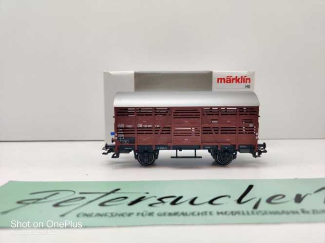 Märklin H0 AC 48881 Viehtransportwagen + Tiere V23 / NEM / DB / OVP