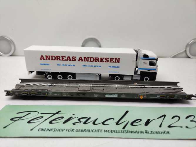 Märklin H0 AC 498 6 723-4 / rollende Landstraße / LKW Andresen / NEM / SBB