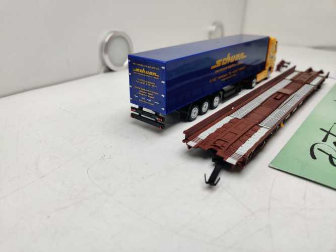 Märklin H0 AC 498 3 182-4 / rollende Landstraße / LKW SCHUON / NEM / DB