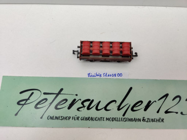 Minitrix N DC 51 1038 00 Mittelbordwagen / rote Fässer / Omm32 / DB