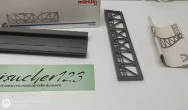 Märklin H0 1 x Gitterbrücke gerade 180mm C-Gleis  74620 OVP