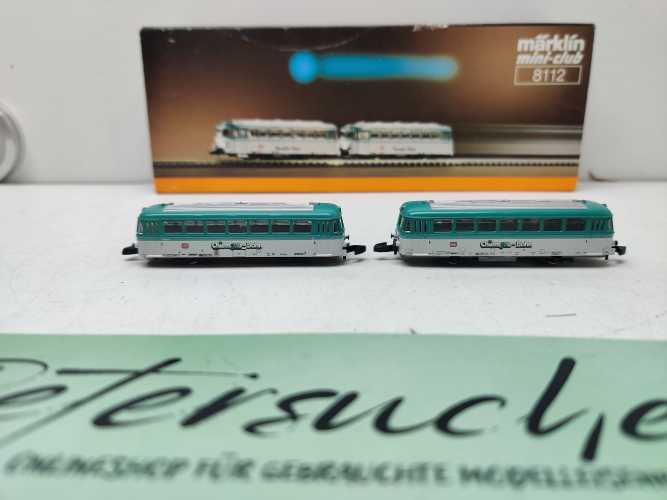 Märklin Z DC  8112 / zweiteiliges Dieseltriebzug-Set / "Schienenbus mit Steuerwagen" / DB / "Chiemgau-Bahn"/ Digital-Umbau / OVP