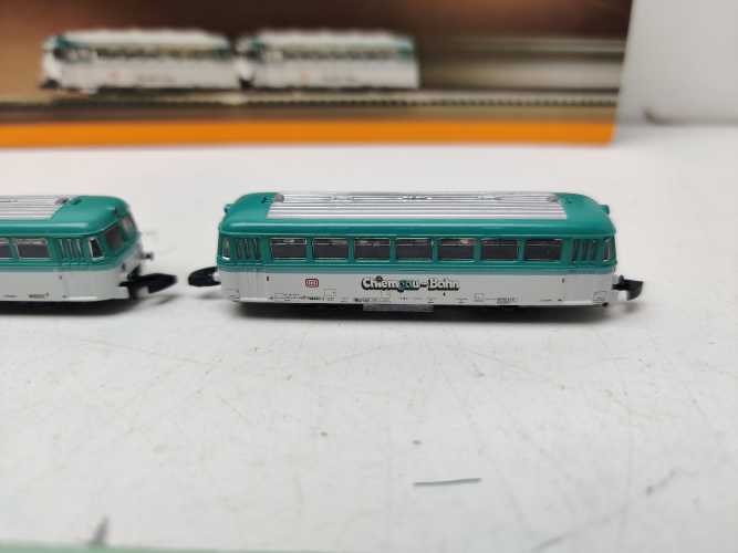 Märklin Z DC  8112 / zweiteiliges Dieseltriebzug-Set / "Schienenbus mit Steuerwagen" / DB / "Chiemgau-Bahn"/ Digital-Umbau / OVP