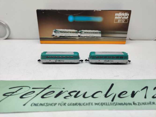 Märklin Z DC  8112 / zweiteiliges Dieseltriebzug-Set / "Schienenbus mit Steuerwagen" / DB / "Chiemgau-Bahn"/ Digital-Umbau / OVP