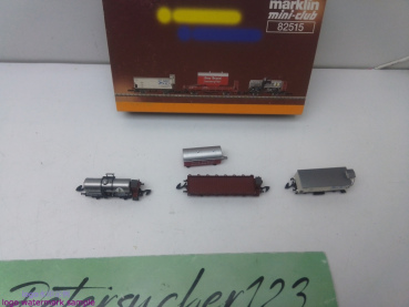 Märklin Z DC 82515 Güterwagen-Set / 3 Anhänger / OVP