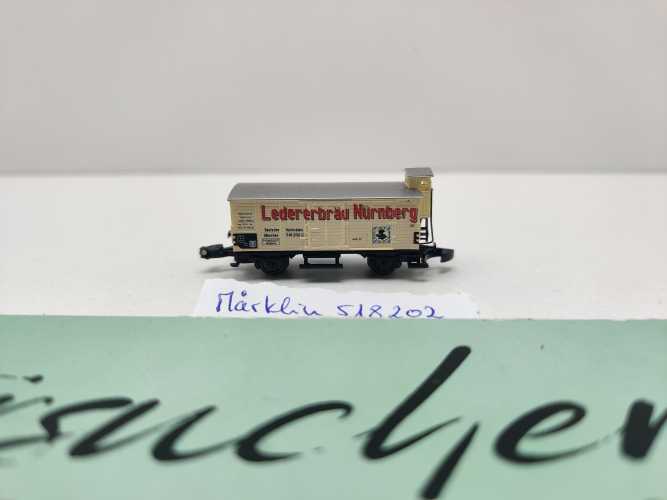 Märklin Z DC 82519 Kühlwagen mit Bremserhaus "Ledererbräu" aus Set / DRG