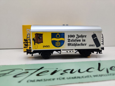 Märklin H0 AC 4415 SoMo Telezug Kühlwagen "100 J Telefon Mühlacker" / OVP gelb