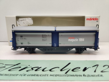 Märklin H0 AC 84633 Schiebewandwagen "Magazin-Jahresw. 1994" Tbis / DB / OVP weiß