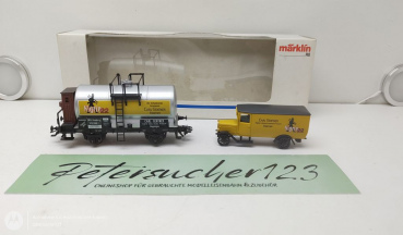 Märklin H0 84695 Kesselwagen mit Bremserhaus "Karl Gentner" + Auto / Museumswagen 1995 / OVP