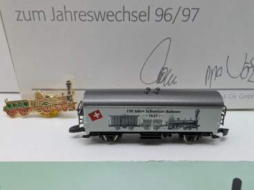 Märklin Z DC 8600s1997 Kühlwagen "150 Jahre Schweiz.Bahn" / Jahresw. 96/97 / OVP