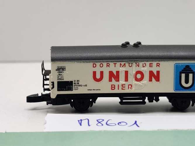 Märklin Z DC 8601 Bierwagen "Dortmunder Union" Ichqrs 377 / Privat bei DB