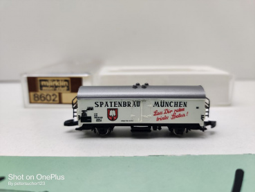 Märklin Z DC 8602 Bierwagen "Spatenbräu München" / Ichqrs377 / Privat / OVP