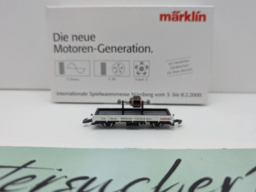 Märklin Z DC 8615.2000.01 Niederbordwag. "neue Motoren Gen." / Messe NBG '00 / OVP