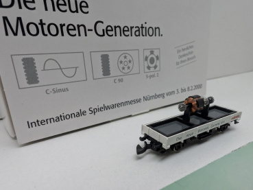 Märklin Z DC 8615.2000.01 Niederbordwag. "neue Motoren Gen." / Messe NBG '00 / OVP
