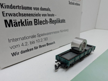 Märklin Z DC 8610s1993 Niederbordwagen "Blech-Replikate" / Messe NBG '93 / OVP