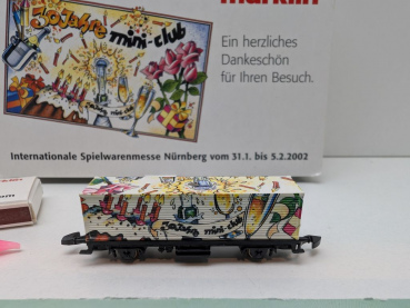 Märklin Z DC 8615 Containerwagen "30 Jahre Mini-club" / Messe NBG '02 / OVP