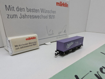 Märklin Z DC 8615.1990.90 Containerwagen "Milka" / Jahresw. 90/91 / DB / OVP