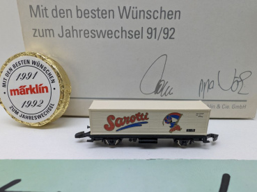 Märklin Z DC 8615.1991.90 Containerwagen "Sarotti" / Jahresw. 91/92 / DB / OVP