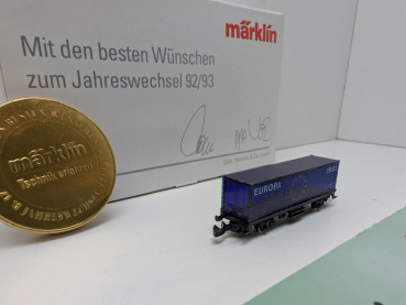Märklin Z DC 8615.1992.90 Containerwagen "Europa 93" / Jahresw. 92/93 / DB / OVP